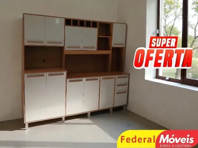 Armário Cozinha OFF WHITE 10P FAZEMOS ENTREGA