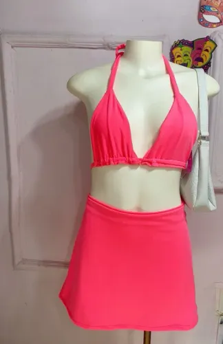 Conjunto de Biquíni Neon Rosa