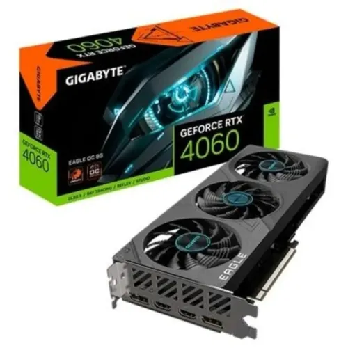 Placa de Vídeo Nvidia GeForce Gigabyte RTX 4060 EAGLE OC, 8GB, GDDR6, DLSS, Ray Tracing 