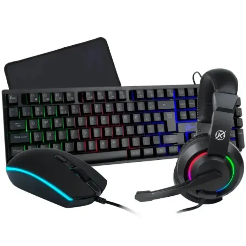 Combo Gamer Kalkan Odin 4 em 1 Teclado, Mouse, Headset e Mousepad KLK00017 - WZetta