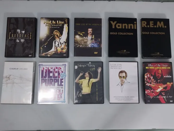 Lote - Coleção 10 DVDs originais de música internacional diversos