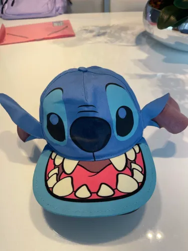 Boné azul infantil Stitch TAM único c ajuste Disney 
