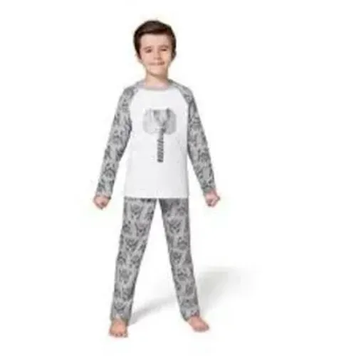Pijama longo Infantil Thor (Metalizado) - Tamanho 12 Anos