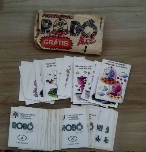 Lote - 64 Figurinhas - Robô Kit - 1989 - Ed.Abril - Nunca Colada + Envelope