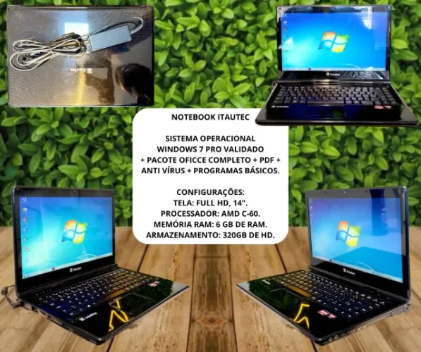 NOTEBOOK ITAUTEC INFOWAY - AMD C-60 - 6GB DE RAM - 320GB DE HD