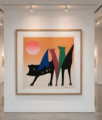 "Animais Fantásticos" serigrafia original e assinada de Calasans Neto