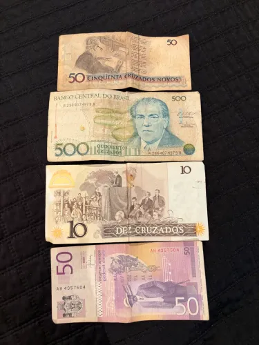 Cédulas antigas para colecionador