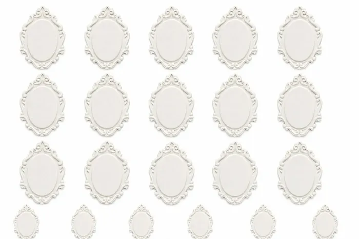 Aplique Moldura Provençal Vintage em Gesso para Artesanato e Decoração
