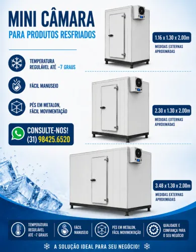 Mini Câmara para Resfriados - Valores sob consulta