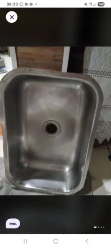 Cuba de pia inox 50x33 usada em bom estado