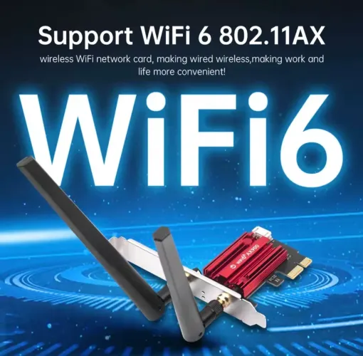 Placa de Rede FENVI PCI-E WiFi 6 AX900 + Bluetooth 5.4