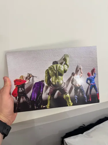 Quadro heróis Marvel 