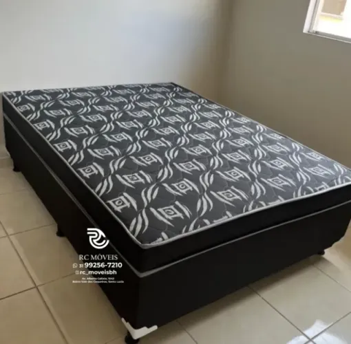 Cama Box Casal OrthoBox + Colchão - Oferta Imperdível