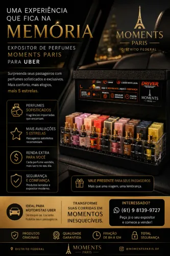 Expositor de Perfumes para motorista de aplicativo