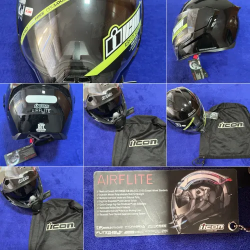 Capacete Icon Airflite Articulado C/ Viseira Interna
