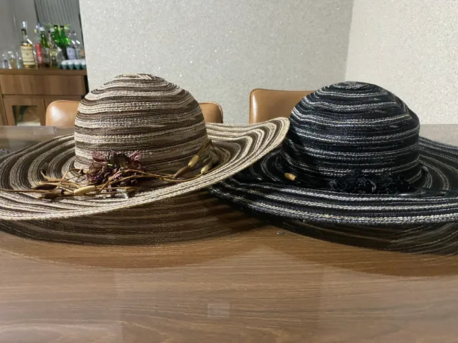 Dois chapéus de praia feminino
