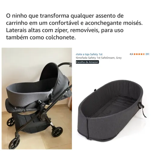 Almofada ninho Moisés de carrinho - Safedream 