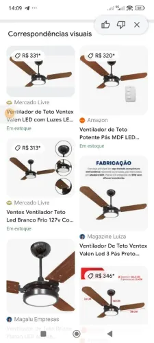 Ventilador de teto com led inclusa NOVO NA CAIXA