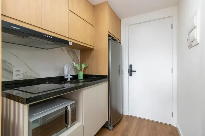 STUDIO MOBILIADO PARA LOCACAO COM LAZER COMPLETO