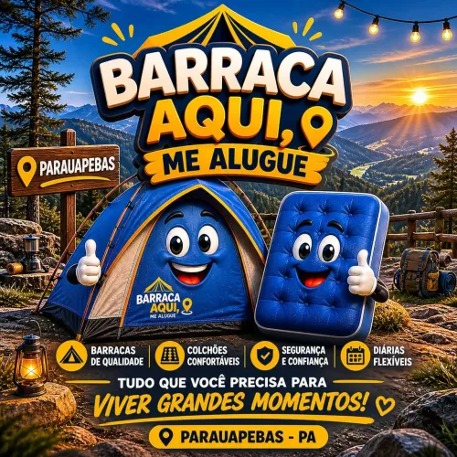 Alugue sua barraca camping
