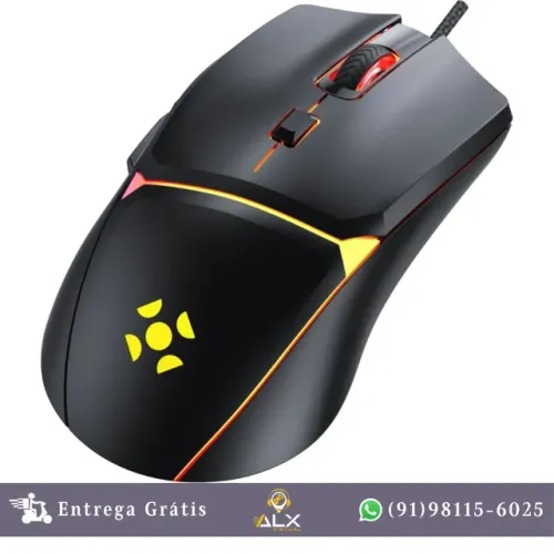 Mouse Gamer 12.800 Dpi Programável Crusader Fortrek *ENTREGA GRÁTIS*