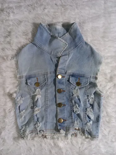 Colete Jeans Destroyed G
