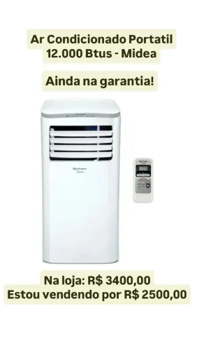 Ar Condicionado Portátil 12.000 BTUs Midea