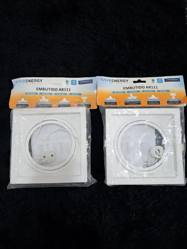 Kit dois Spot AR111 Embutido Iluminação Recuado com Foco Orientável