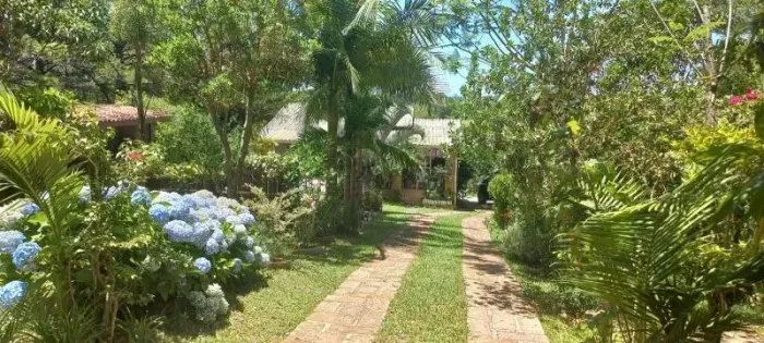 Velleda oferece lindíssimo sítio todo arborizado com casa e piscina em Águas Claras