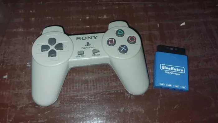 Controle de Playstation original com mod bluetooth 8bitdo