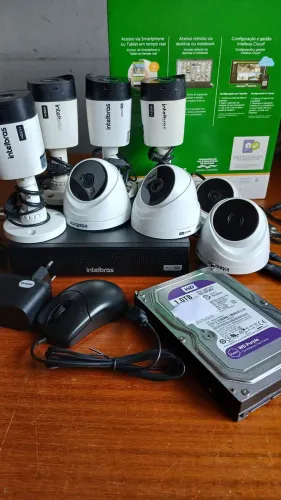 KIT DVR INTELBRAS 8 CANAIS + HD 1TB