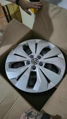 Jogo de 4 rodas de ferro + calota Vw T- Cross Aro 16