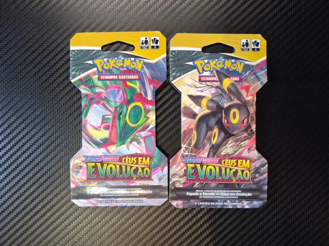 Blister unitario Booster pokémon céus em evolução tcg