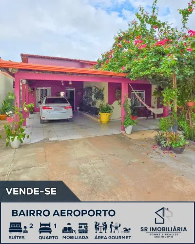 Vende-se casa mobiliada no bairro Aeroporto com 3 quartos e piscina, energia solar