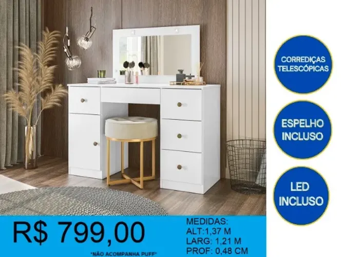 LINDA PENTEADEIRA PRONTA ENTREGA COM MONTAGEM GRATUITA