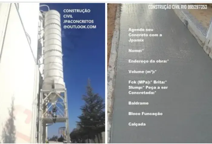 CONCRETO BOMBEADO PARA FUNDAÇÕES, SAPATAS, BALDRAMES LAJES, E PISOS 