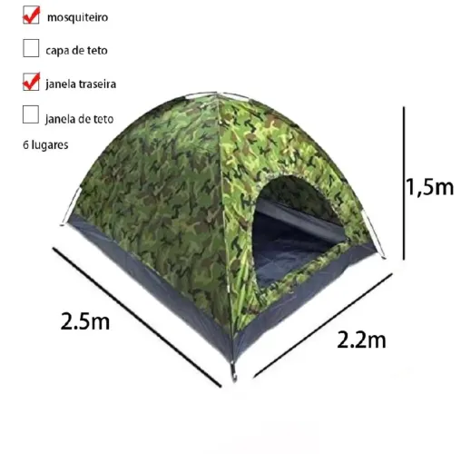 Barraca de Camping + Colchonete Casal