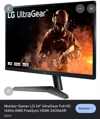 MONITOR LG ULTRAGEAR 24,5 144hz FULL HD IPS.
