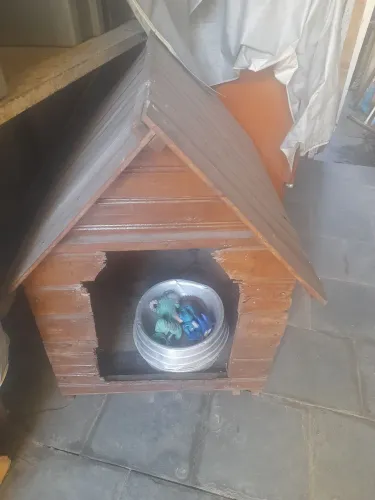CASINHA DE CACHORRO DE MADEIRA MACIÇA