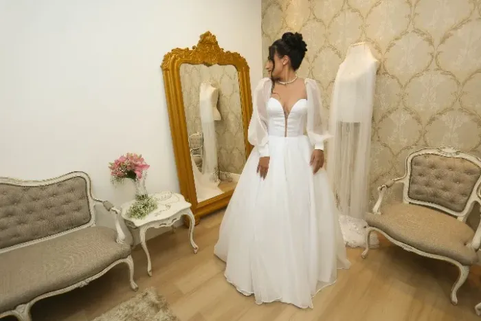 Vestido de noiva feito a mão