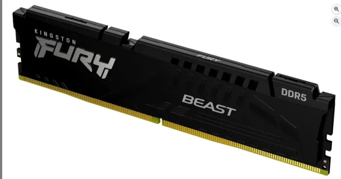 Memória RAM Kingston Fury Beast, 16GB, 5600MHz, DDR5, CL40, para Intel XMP, Preto -