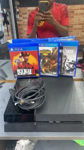 Ps4 sem controle com 3 jogos