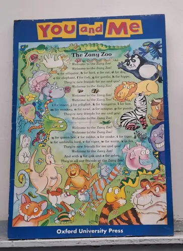 Quadro educativo de inglês Oxford university press aprenda sobre os animais do alfabeto