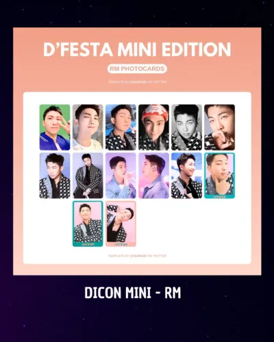PHOTOCARD DICON 102 - 14 PCS POR MEMBRO