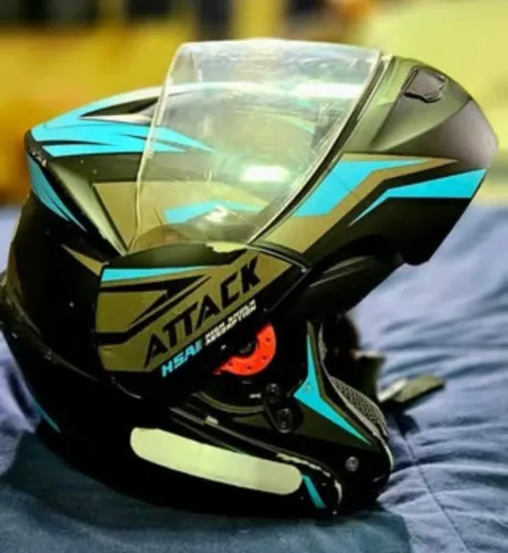 Capacete Robocop Mixs Gladiator Delta S Cor Cinza Azul Fosco Tamanho 62
