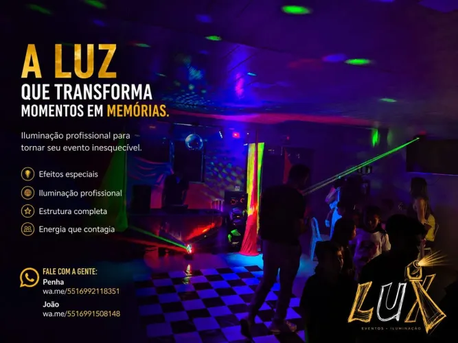 Eventos e Iluminação de festa