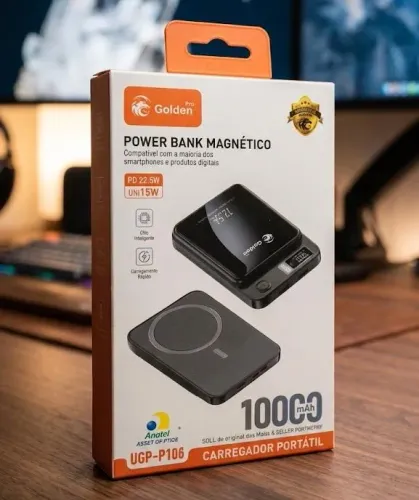 CARREGADOR PORTATIL POWER BANK 10000MAH POR INDUÇÃO - FAÇO ENTREGA