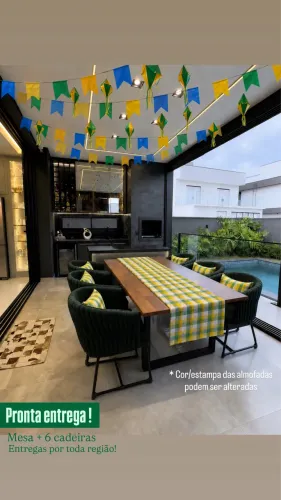 Mesa com 6 cadeiras para área externa ou área Gourmet 
