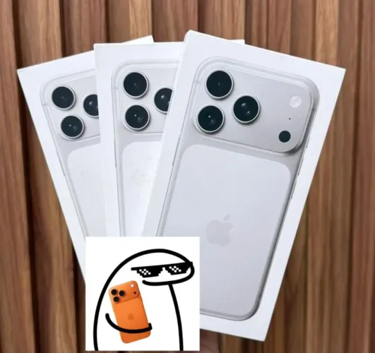 IPHONE 17 PRO MAX LACRADO/SILVER,CASE E PELÍCULA DE BRINDE ACT CARTÃO ATÉ 18X E OLX PAY.