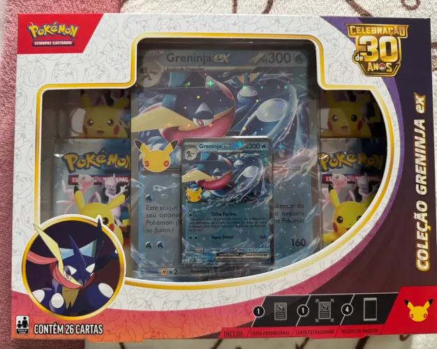 BOX GRENINJA EX POKÉMON 30 ANOS LACRADA 
